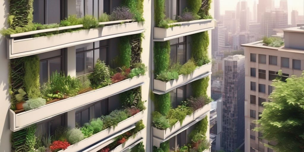 urban vertical garden balcony cityscape