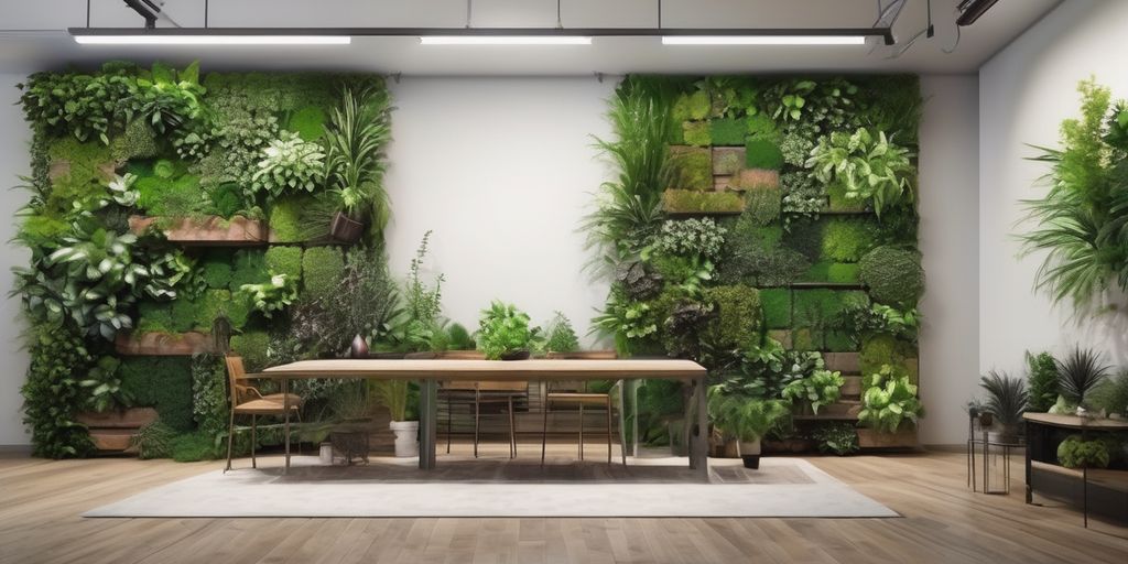 vertical garden on a wall