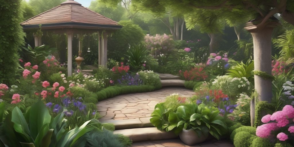 lush garden with healthy plants and rich soil