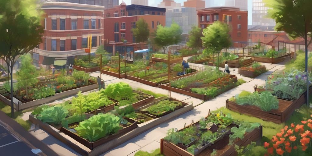 community garden in city